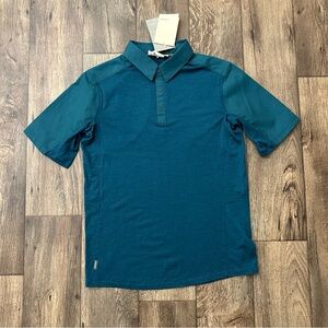 Icebreaker Hike Merino Wool Top Shirt Men’s Size S Green Glory